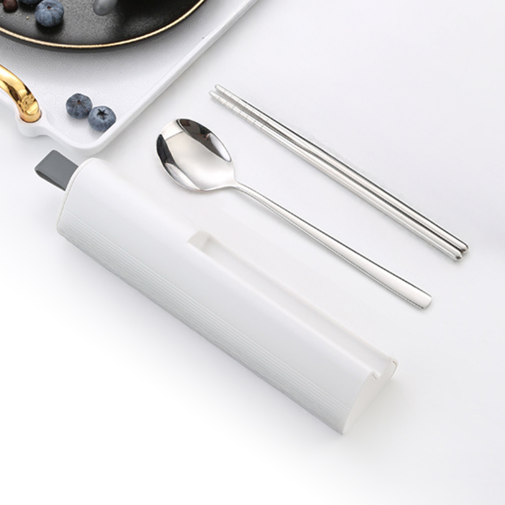 Mountain Silhouette – Stainless Steel Cutlery Set, 雲霧白, large