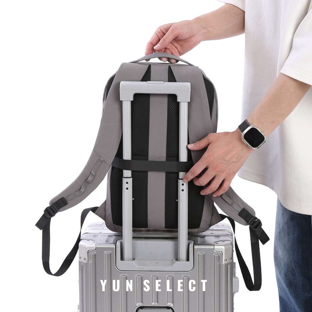 【YUNJOIN】Sohna 輕野漫行後背包｜韓版大容量 輕量設計 通勤/商務/旅行/健行 筆電收納 多隔層 可插行李箱, , large