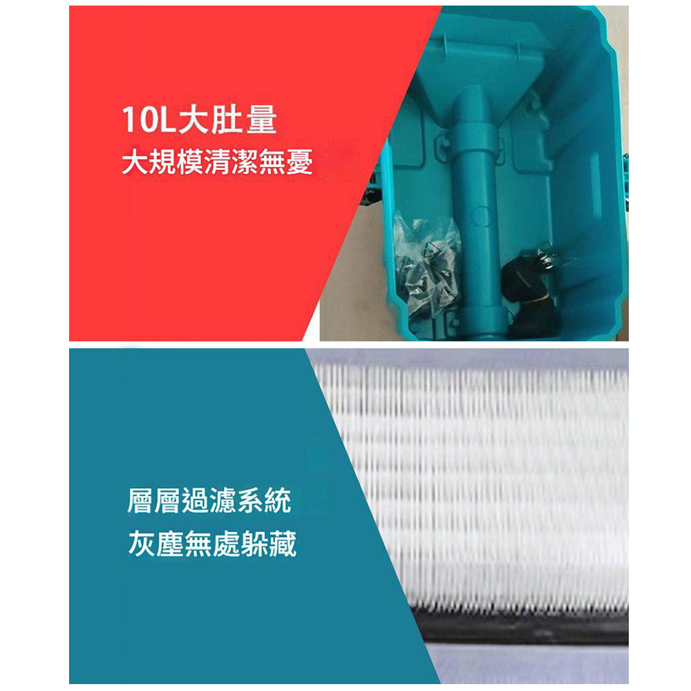 Brushless 20V Industrial 3-in-1 Vacuum Cleaner (10 batteries, 1 charger, and accessories), , large