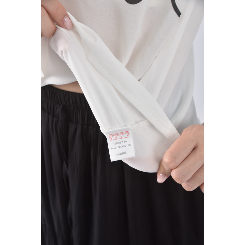 (L) for u韓牌質感貓咪白色上衣二手衣, , large