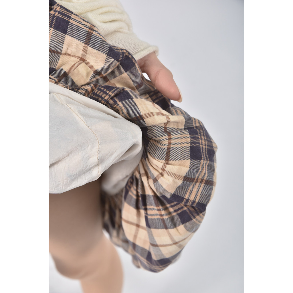 (XL) kinloch anderson格紋杏色短裙二手衣, , large