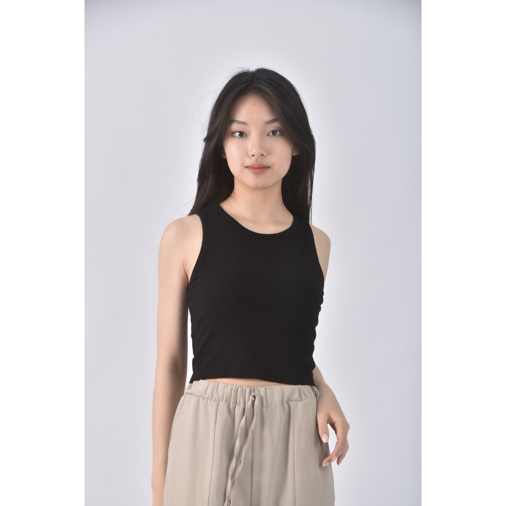 (S) 【里唯私服】bello store質感圓領黑色短袖上衣二手衣, , large