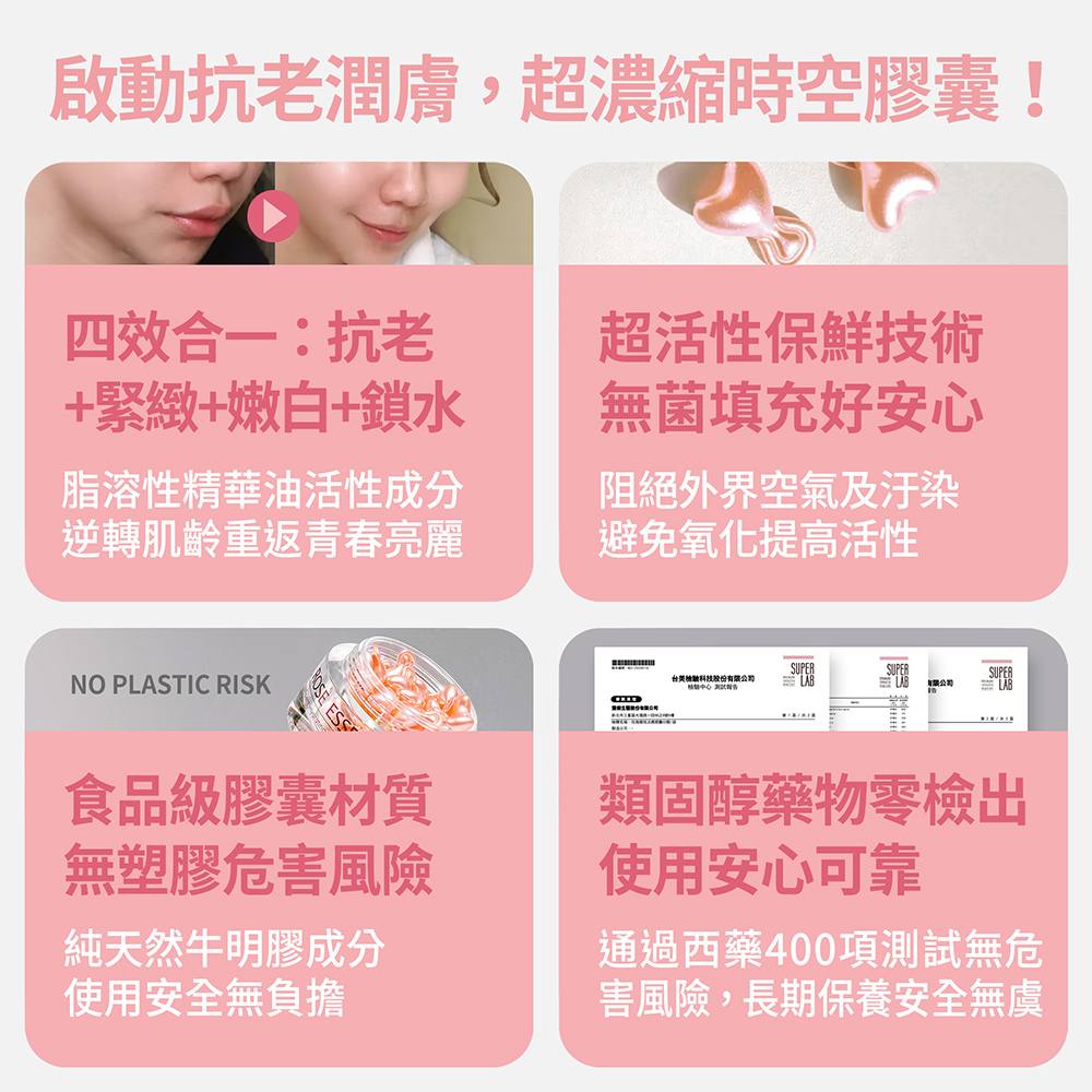 【FJ豐傑生醫】玫瑰瞬效活膚膠囊-50顆/瓶(緊緻肌膚ｘ啟動青春能量), , large