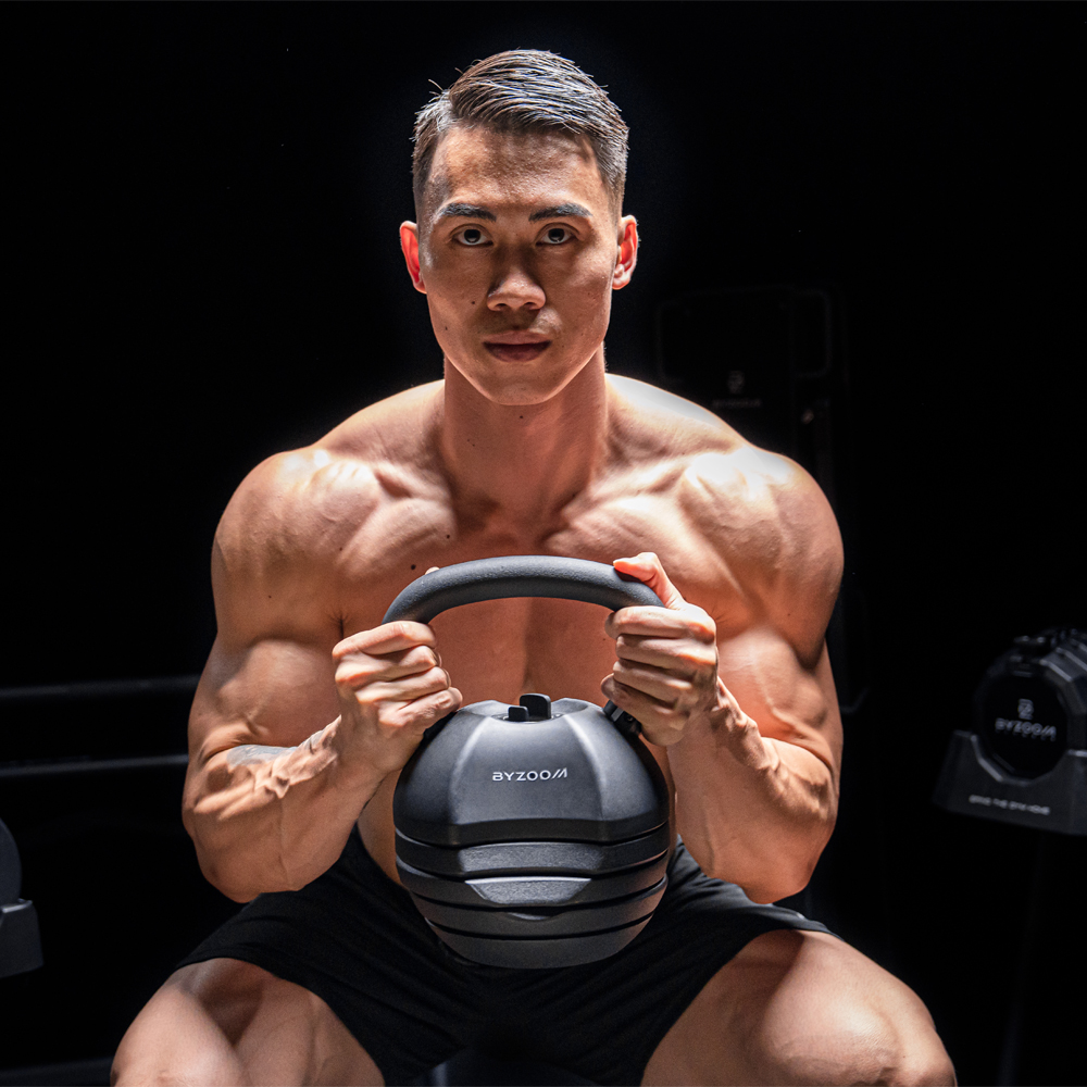 【BYZOOM FITNESS】Pure Series 13.6 kg(30LB) 5段重量 可調式壺鈴, , large