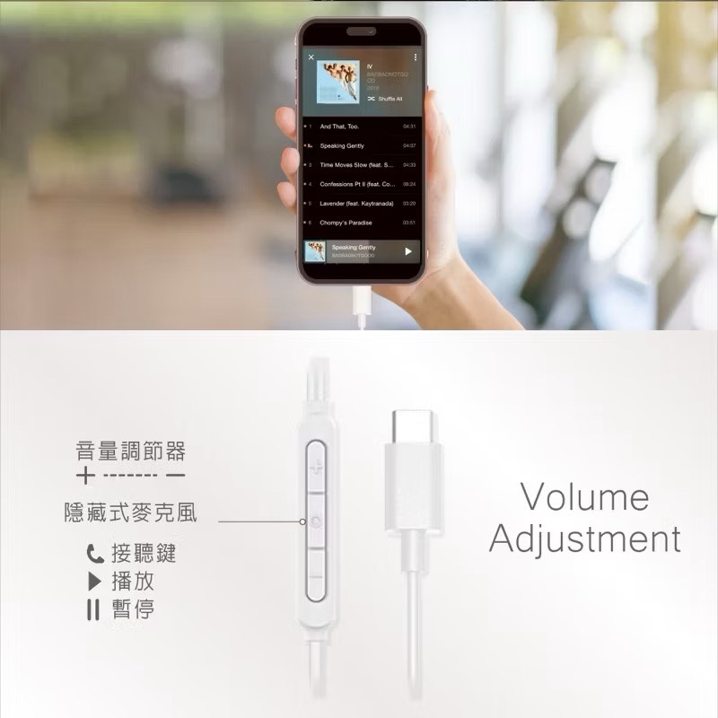 【Leo手機周邊專賣店】 PHILIPS飛利浦 完美氣密高音質入耳式耳機 Type-C  /  TAE2146  / 黑色, , large