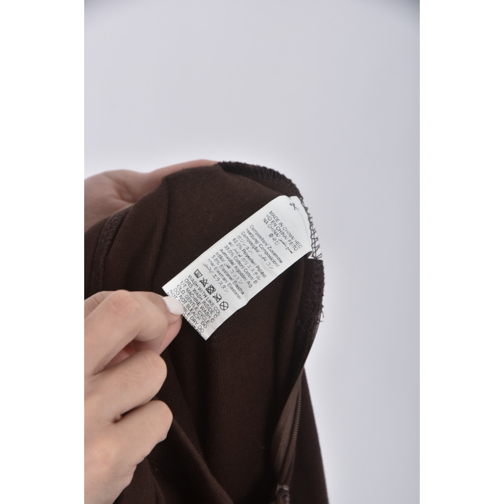 (XL) dazy質感棉質素面棕色長裙二手衣, , large