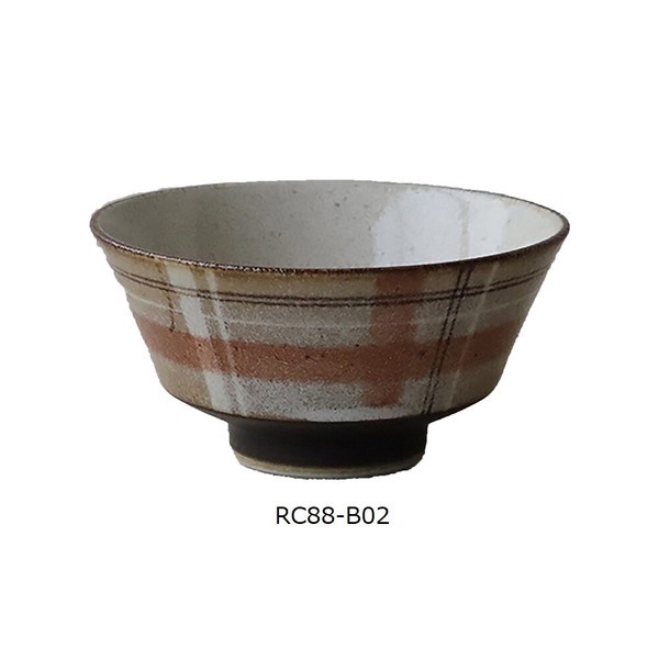 【毓秀堂】AWASAKA RACHE格紋飯碗(米 花生醬), , large