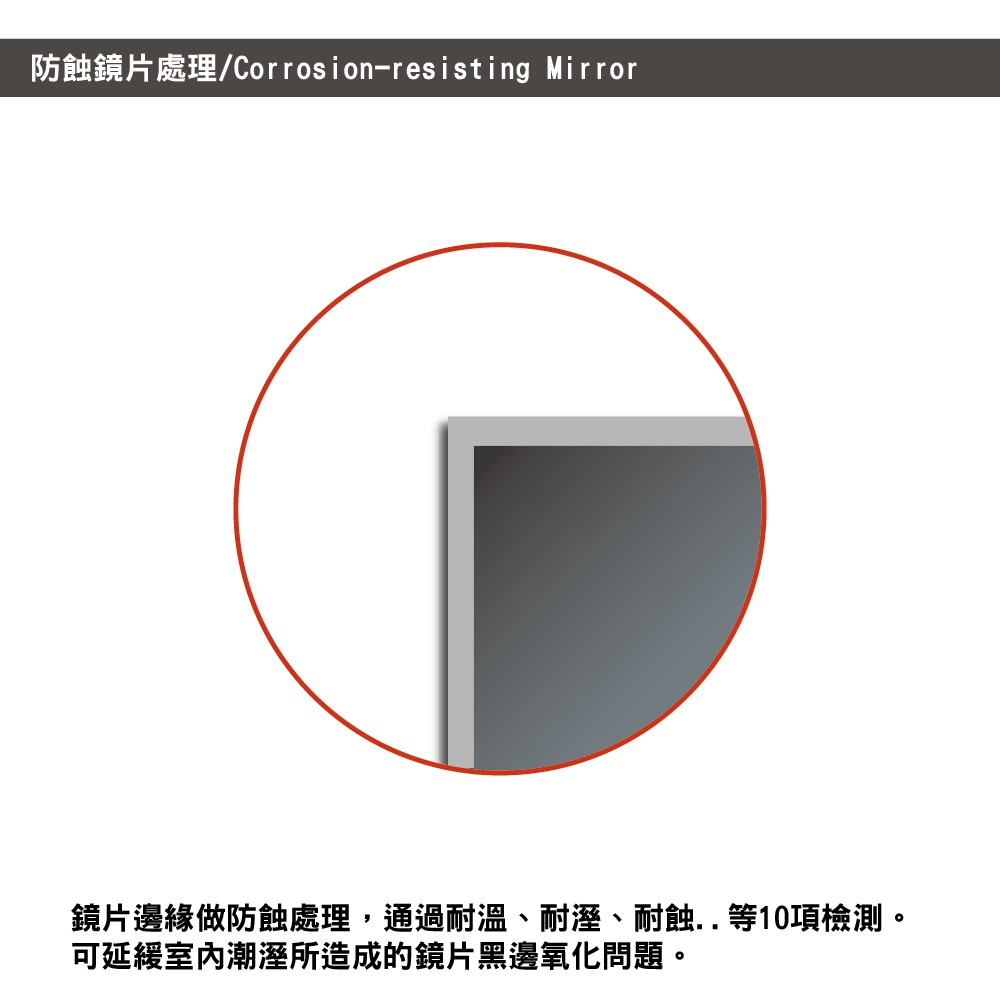 【雙手萬能】經典防霧ABS方型浴鏡 70x50CM 附三用平台(牙色), , large