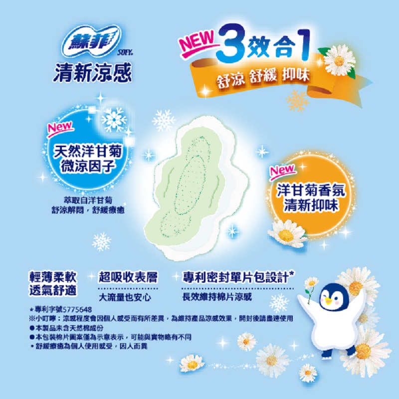 Sofy Cool Napkin 23cm 14P, , large