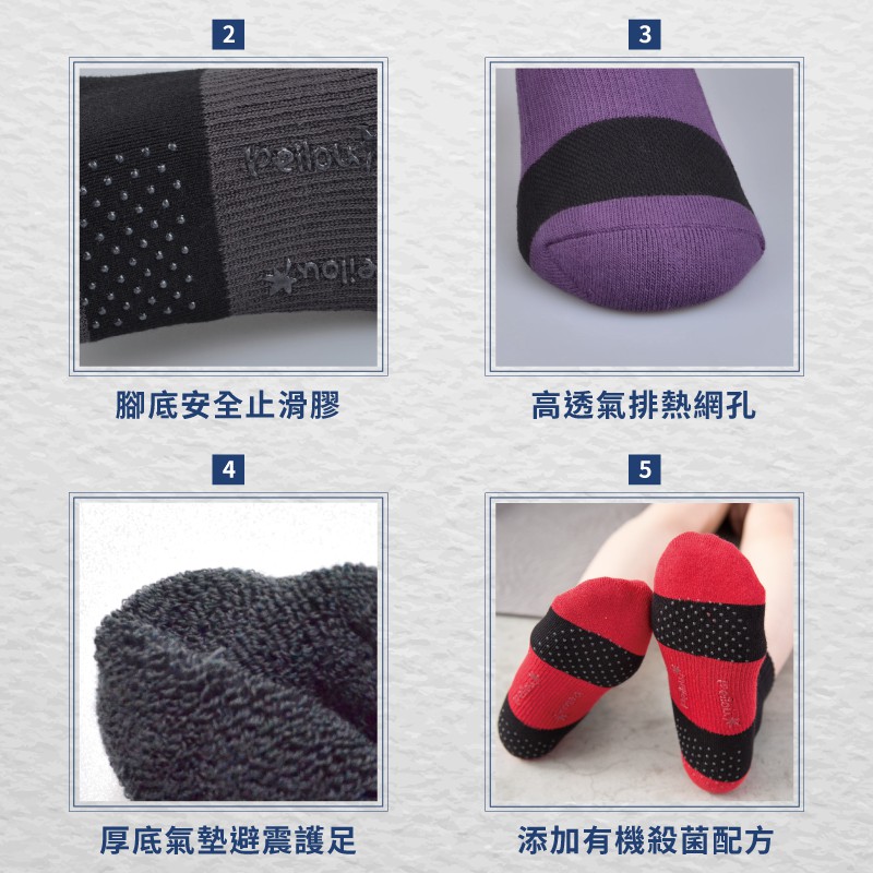 【現貨】Supima抗菌萊卡除臭襪-女氣墊短襪 P6850, , large