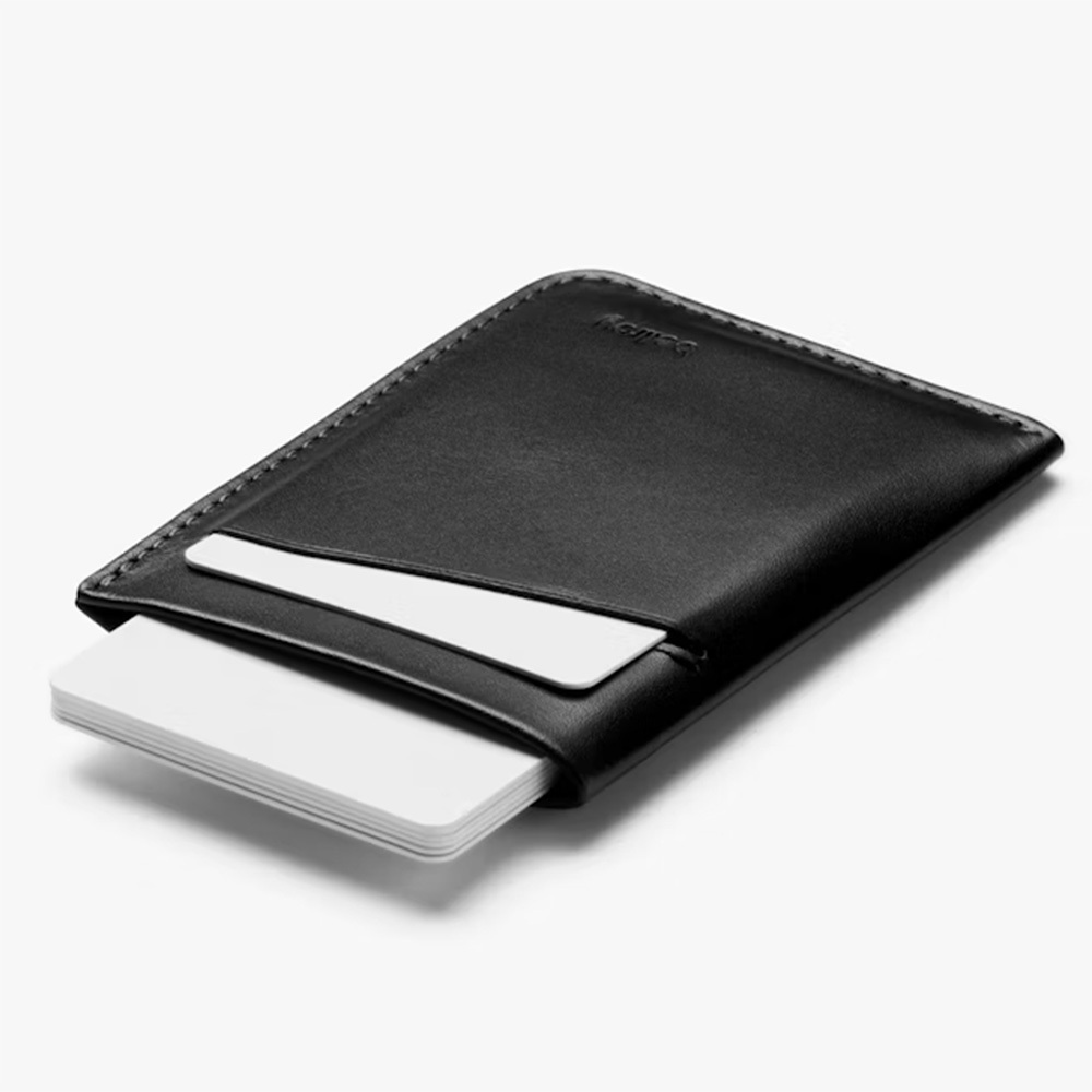 Bellroy 超薄皮夾 卡夾 優質皮革-黑, , large