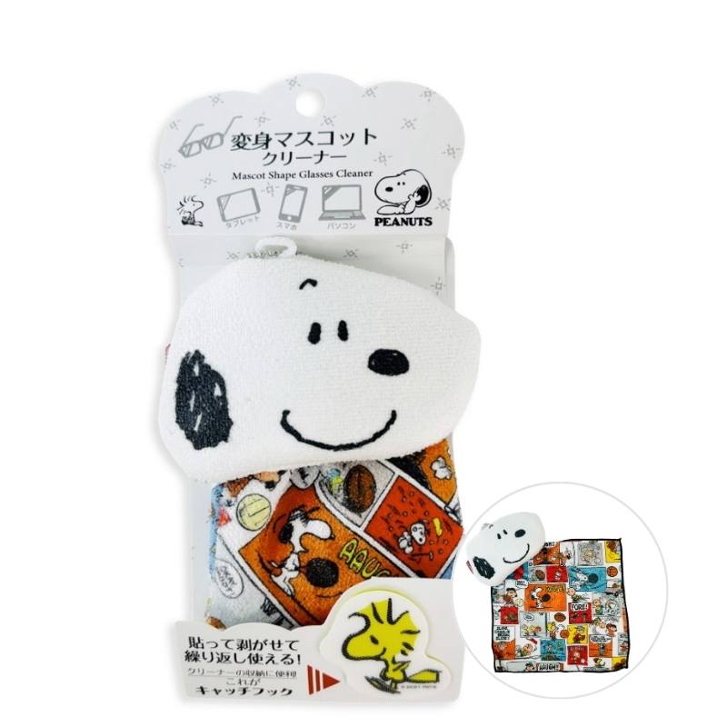 日本卡通可掛式多功能鏡面&螢幕擦拭布 (大臉滿格) (附可黏魔鬼氈掛勾) [兩組入], , large