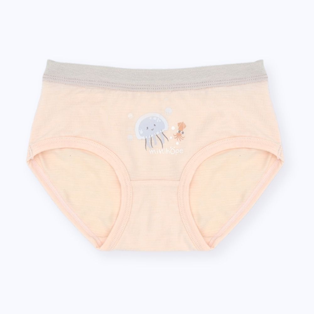 minihope美好的親子生活-女童三角褲-歡樂跳舞的水母, , large