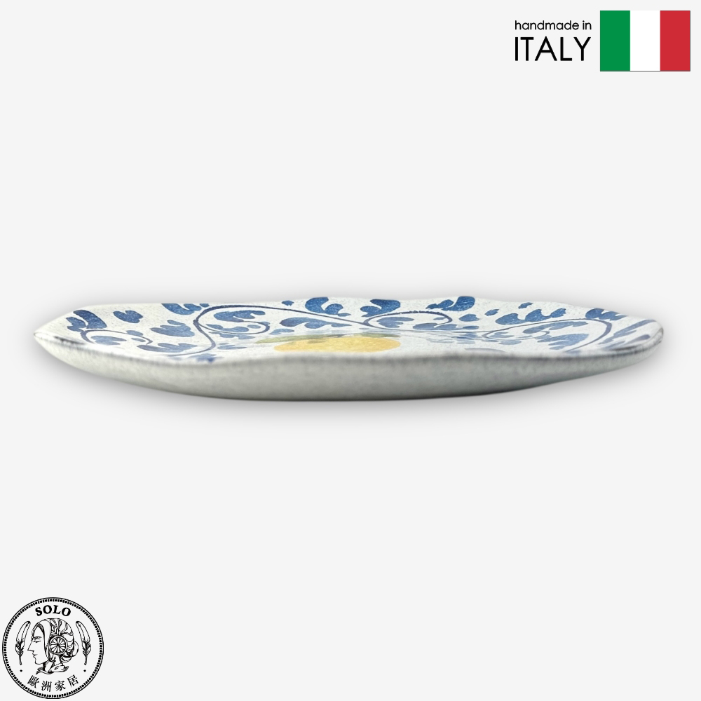 【SOLO歐洲家居】Modigliani 義大利製手工陶 27cm 大盤 圓盤 餐盤 AM阿瑪菲海岸的檸檬樹系列, , large