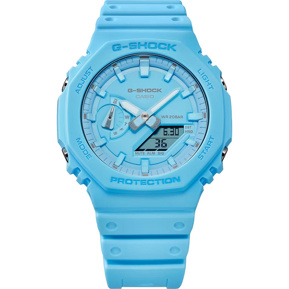 CASIO 卡西歐 G-SHOCK 單色美學 八角 雙顯手錶 GA-2100-2A2, , large