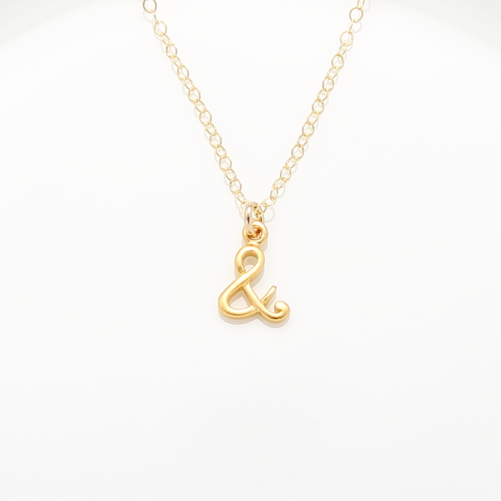 【Angel & Me】Love together & and s925 sterling silver 24k gold plated necklace, , large