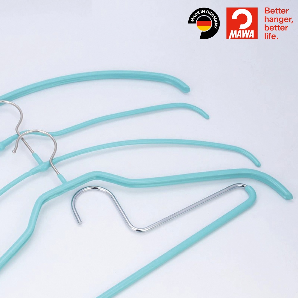 [German MAWA] German original imported fashion traceless anti-slip hanger 42cm (mint blue/40 pieces), , large