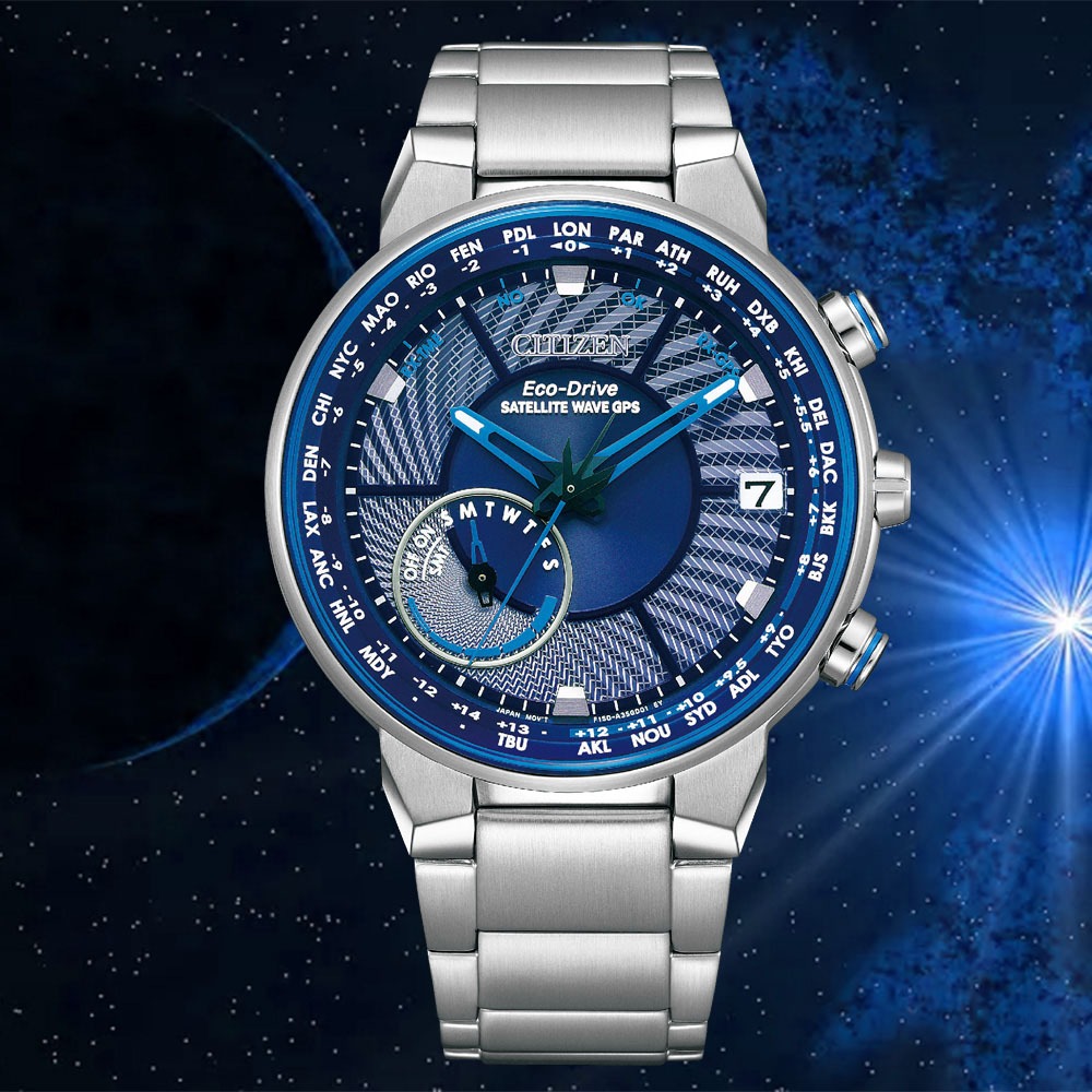 CITIZEN 星辰 GPS衛星對時光動能手錶 CC3030-53L, , large