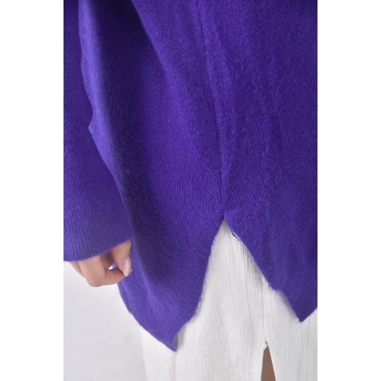 (L) 棉質不規則藍色長袖上衣二手衣, , large