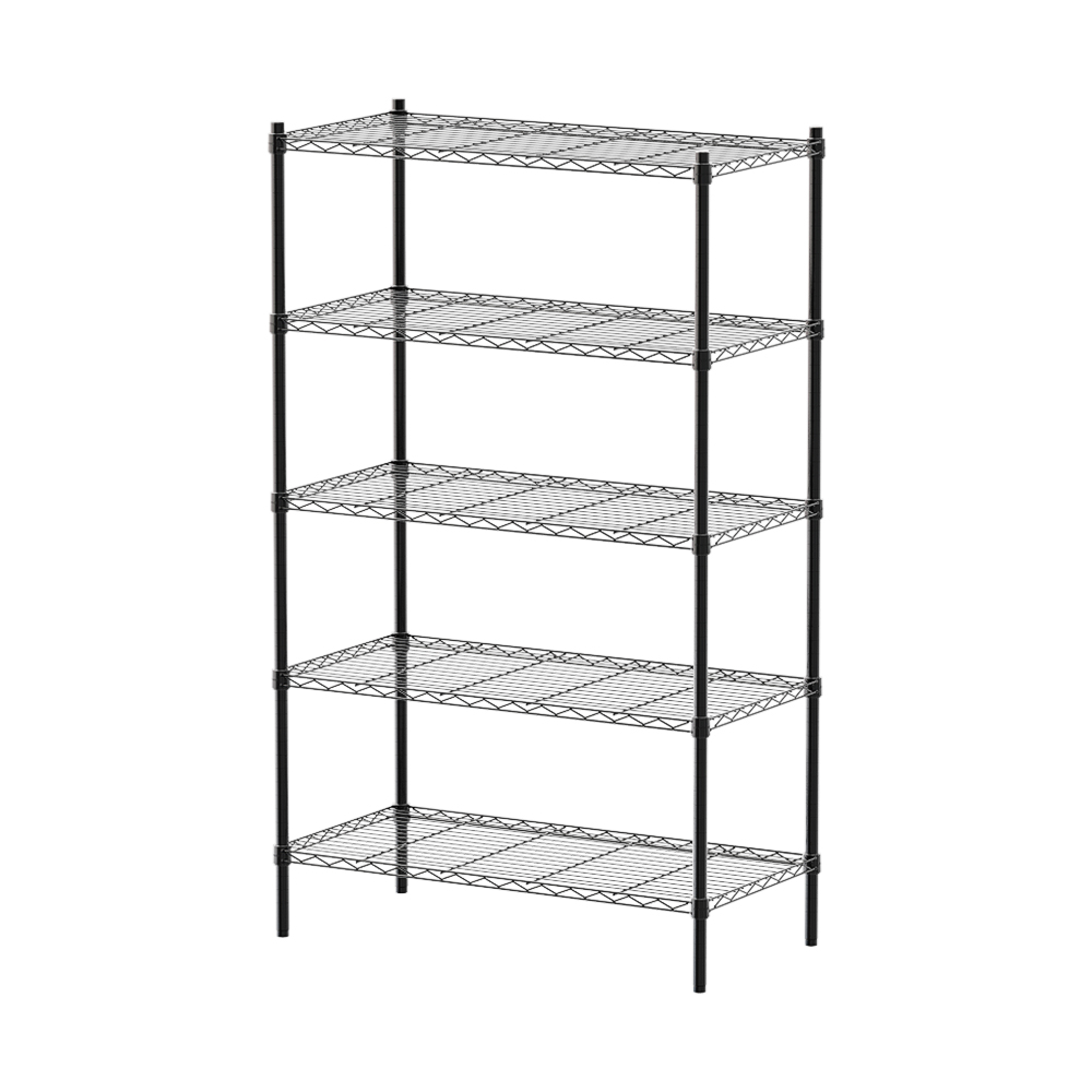 【Y HOUSE】90x45x150cm Lightweight Five-layer Iron Rack Iron Rack Shelf - Painted Black