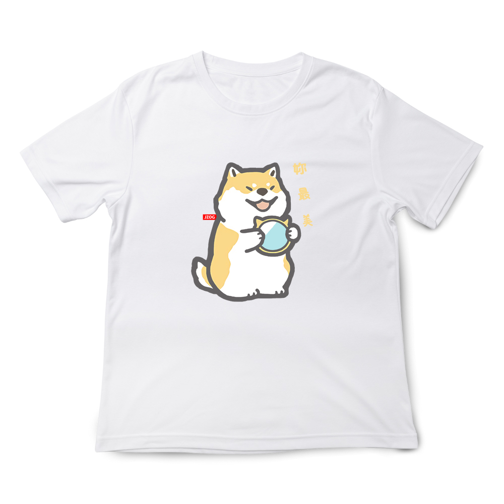 JZ TEE 柴犬&貓咪-你最美 印花短袖T恤, , large
