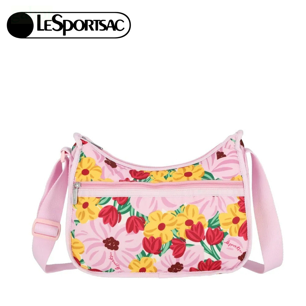 LeSportsac Classic Hobo 經典斜背包 -粉紅花漾, , large
