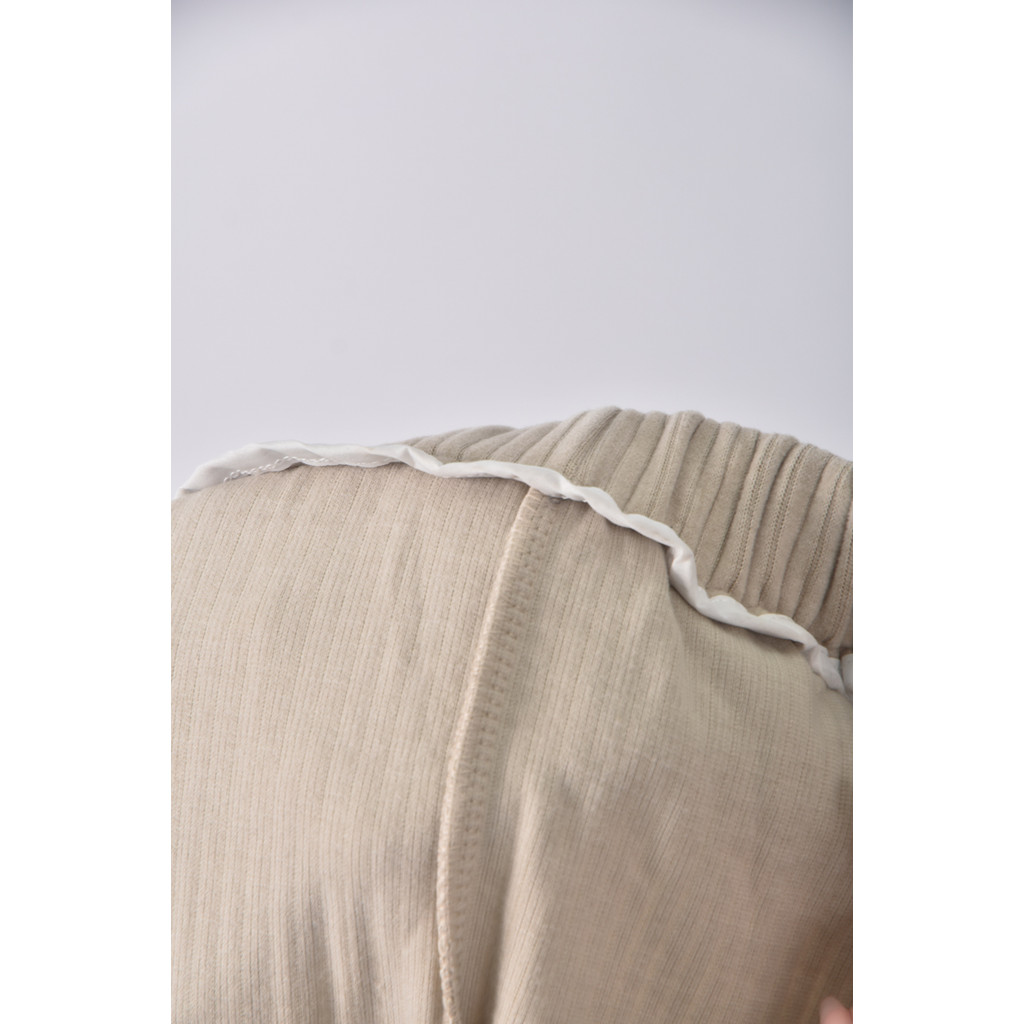 (F) 質感素面杏色長裙二手衣, , large