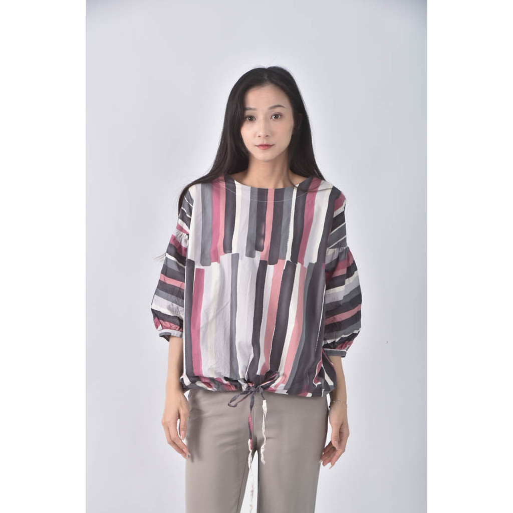 (2XL) sugar直線條紅色長袖上衣二手衣, , large