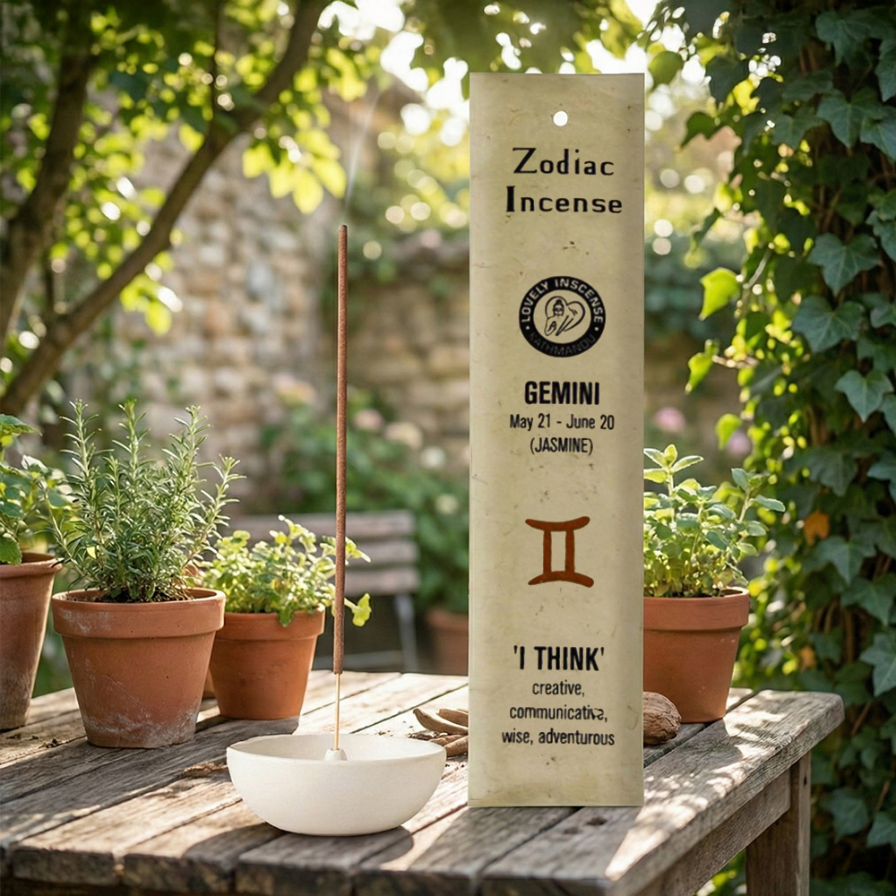 十二星座線香【12種香調】每包15支 尼泊爾lovely 手工竹籤香 線香 玫瑰 檸檬草 檀香 白鼠尾草 雪松木乳香杜松子茶樹 星座, , large