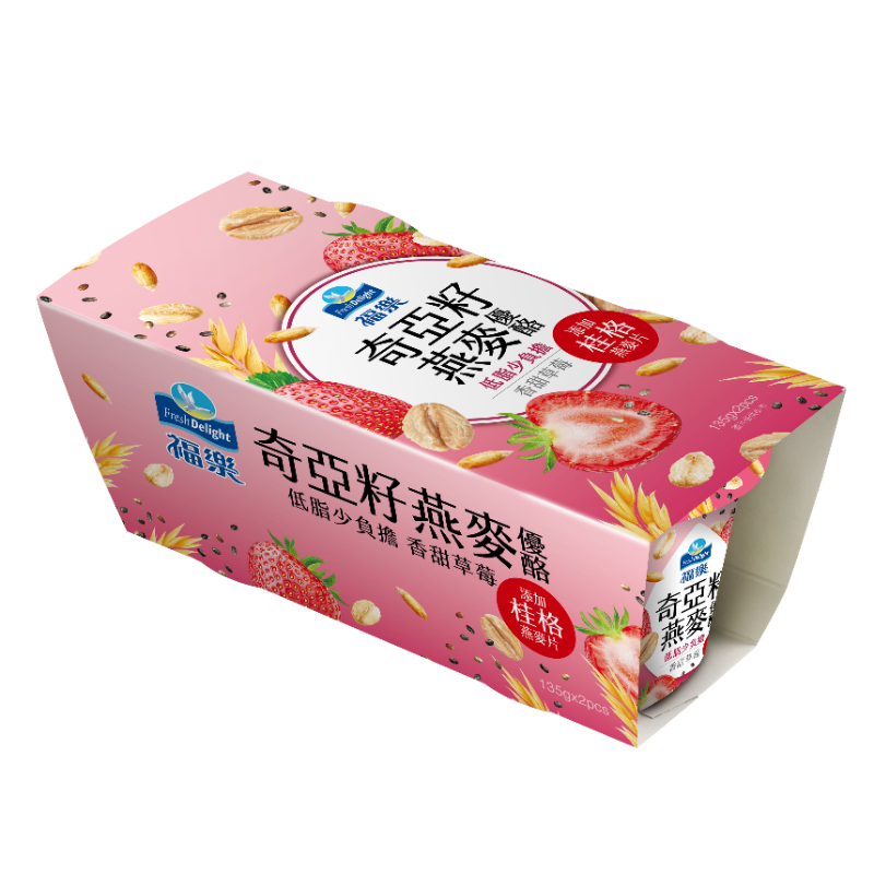 福樂奇亞籽燕麥草莓優酪150g, , large