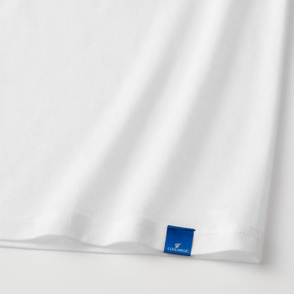 【日本郡是Gunze】日本製 COOLMAGIC 100%純棉 男士機能涼感 V領 短袖內衣 T-shirt(黑色-L), , large