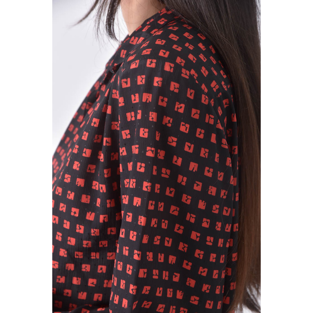 (L) elegance排扣紅色長袖上衣二手衣, , large