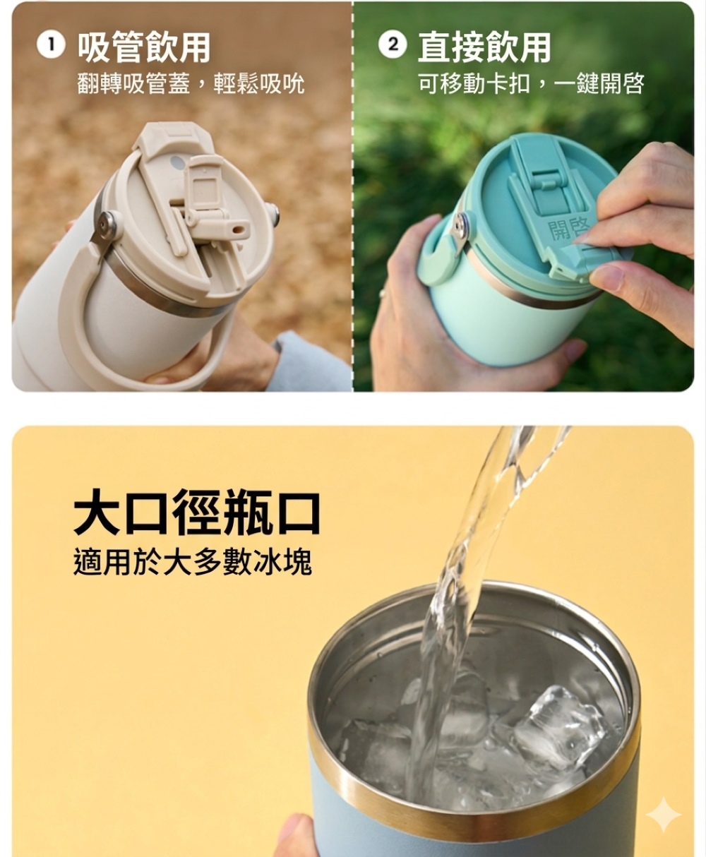 【H&R安室家】TYESO泰碩  304不鏽鋼雙飲保溫杯900ml(H37), , large