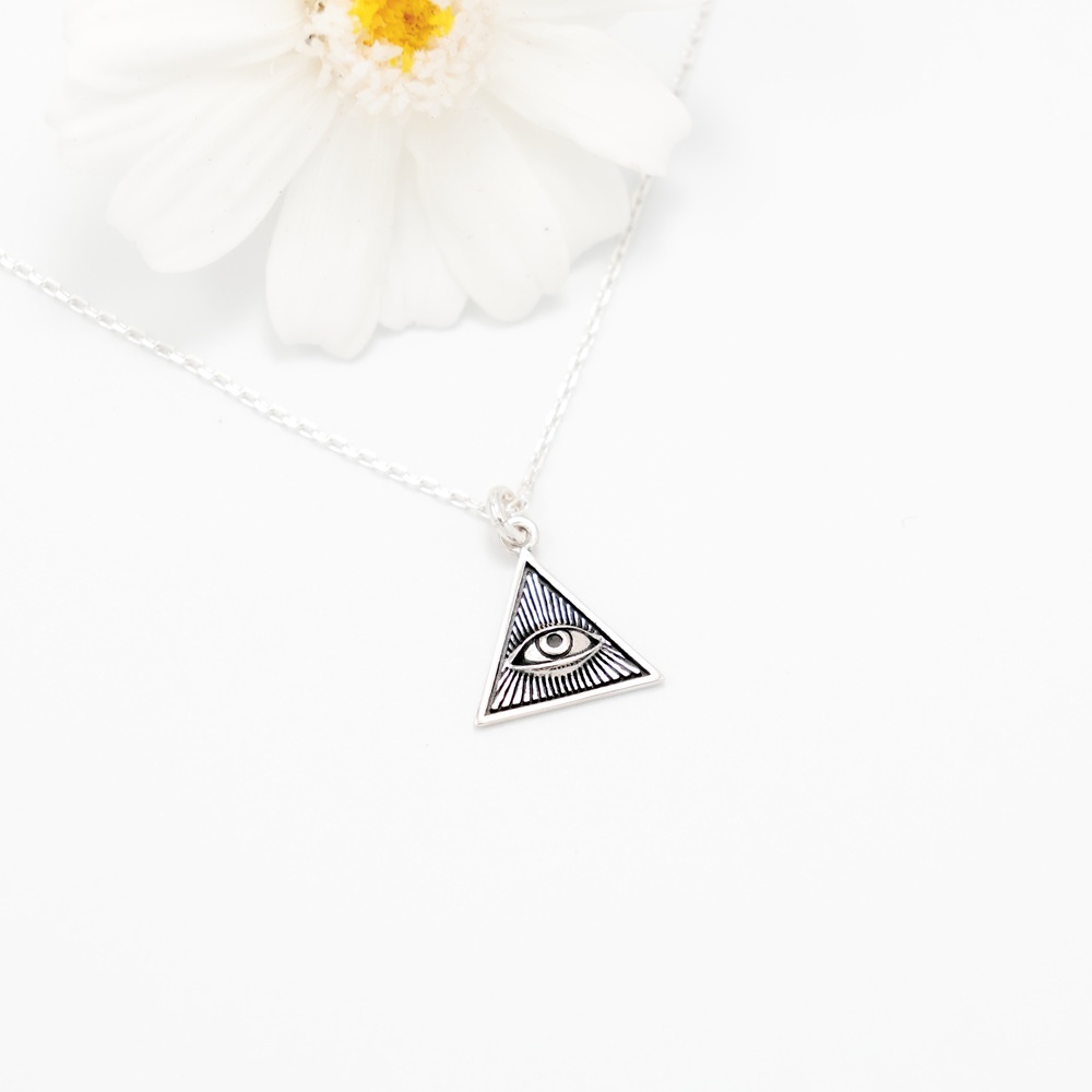 【Angel & Me】上帝之眼 925 純銀項鍊 全視之眼 上帝 神聖 禮物, , large