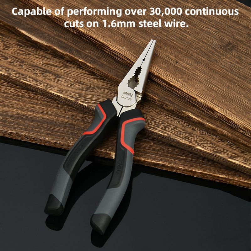 【得力工具 deli tools】專業尖嘴鉗 專業款 PRO系列-8"專業尖嘴鉗, , large