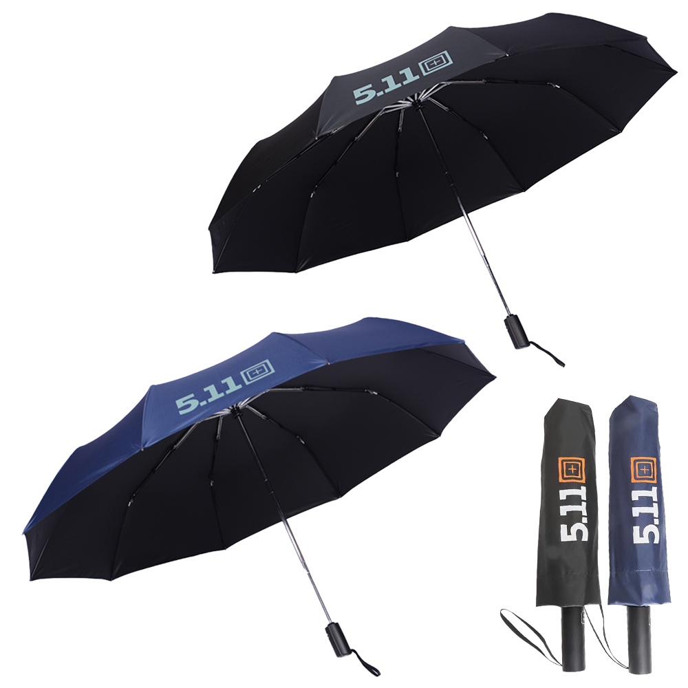 UPF 50+ Auto-Open/Close Reverse Fold Umbrella - Navy Blue with Black Lining, , large