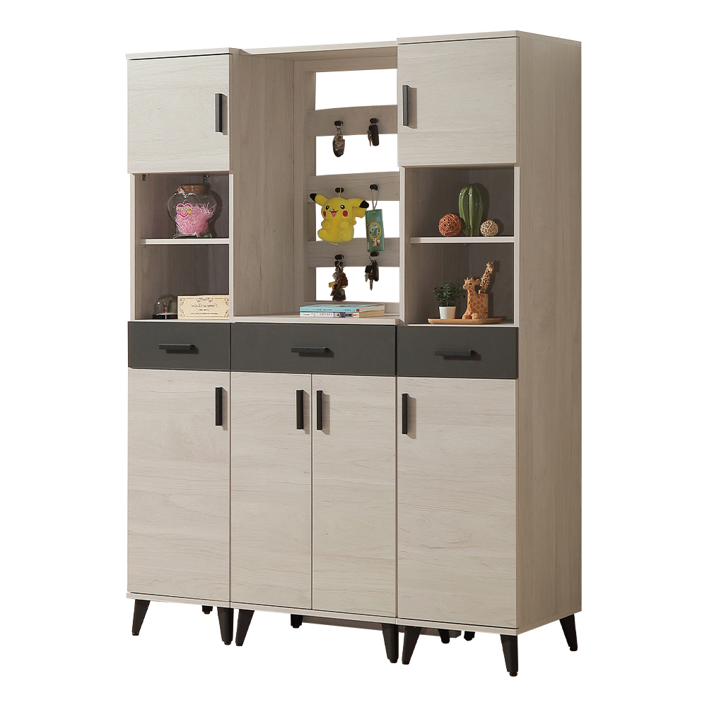 【唯熙傢俱】米可橡木白4.6尺鞋櫃, , large