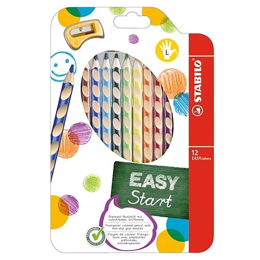 STABILO 德國 思筆樂 EASYcolors 人體工學思筆樂洞洞彩色鉛筆 左手12色組/盒 ST331/12, , large