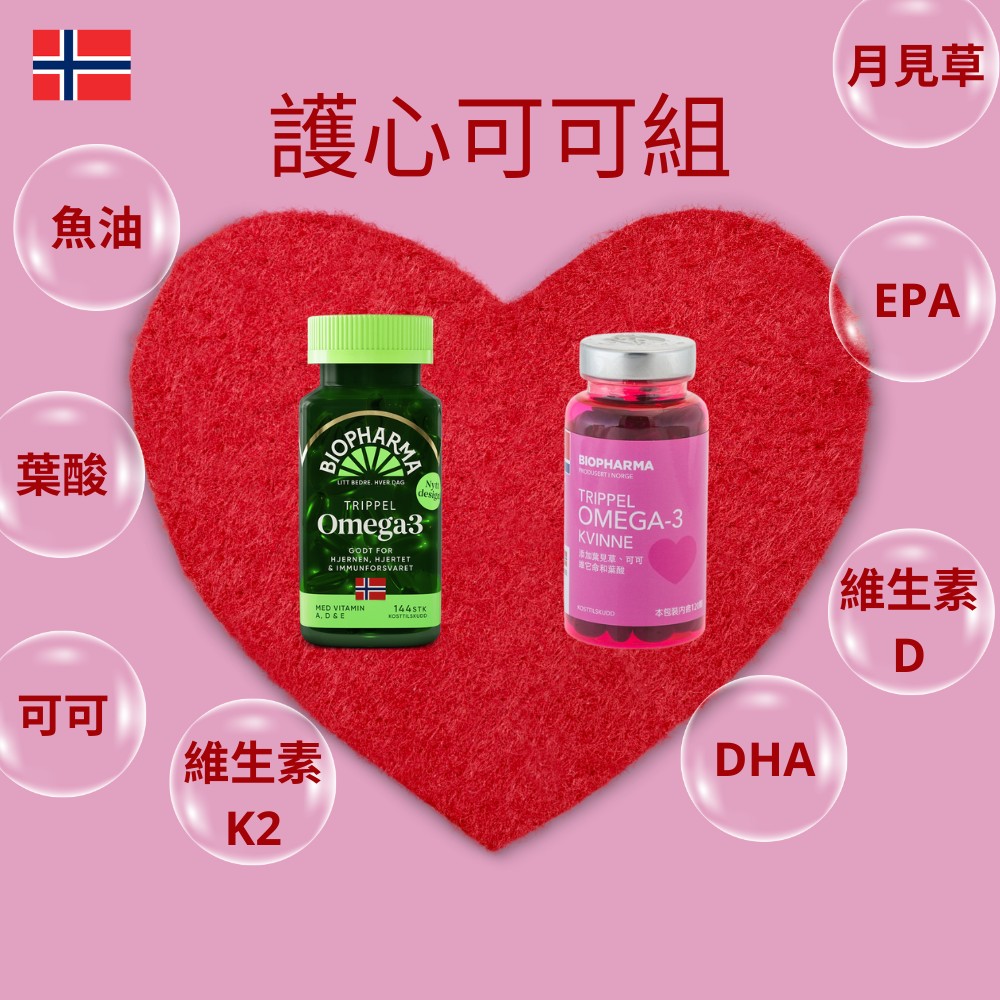 挪威北極熊三倍濃縮魚油一瓶+女性專用魚油一瓶, , large