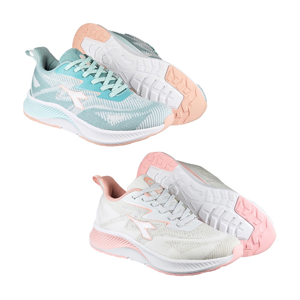 DIADORA迪亞多那 綠野仙蹤慢跑鞋 女運動鞋 女鞋 時尚 輕量 透氣 減壓 緩震 Q彈 氣墊乳膠鞋墊 止滑 綠 白粉, , large