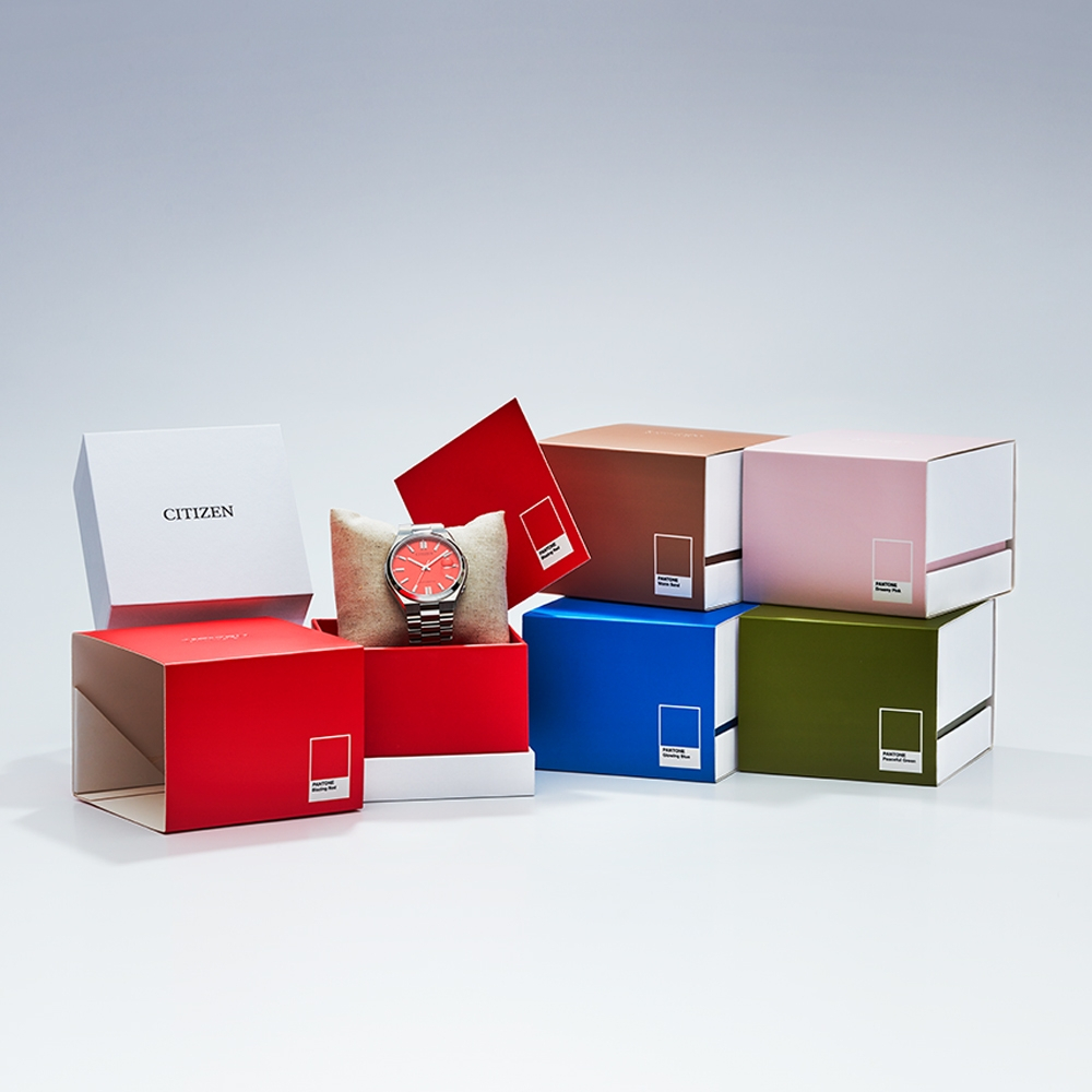 CITIZEN 星辰 X PANTONE Nowstalgia 亞洲限定炫光藍 經典機械錶 NJ0158-8, , large