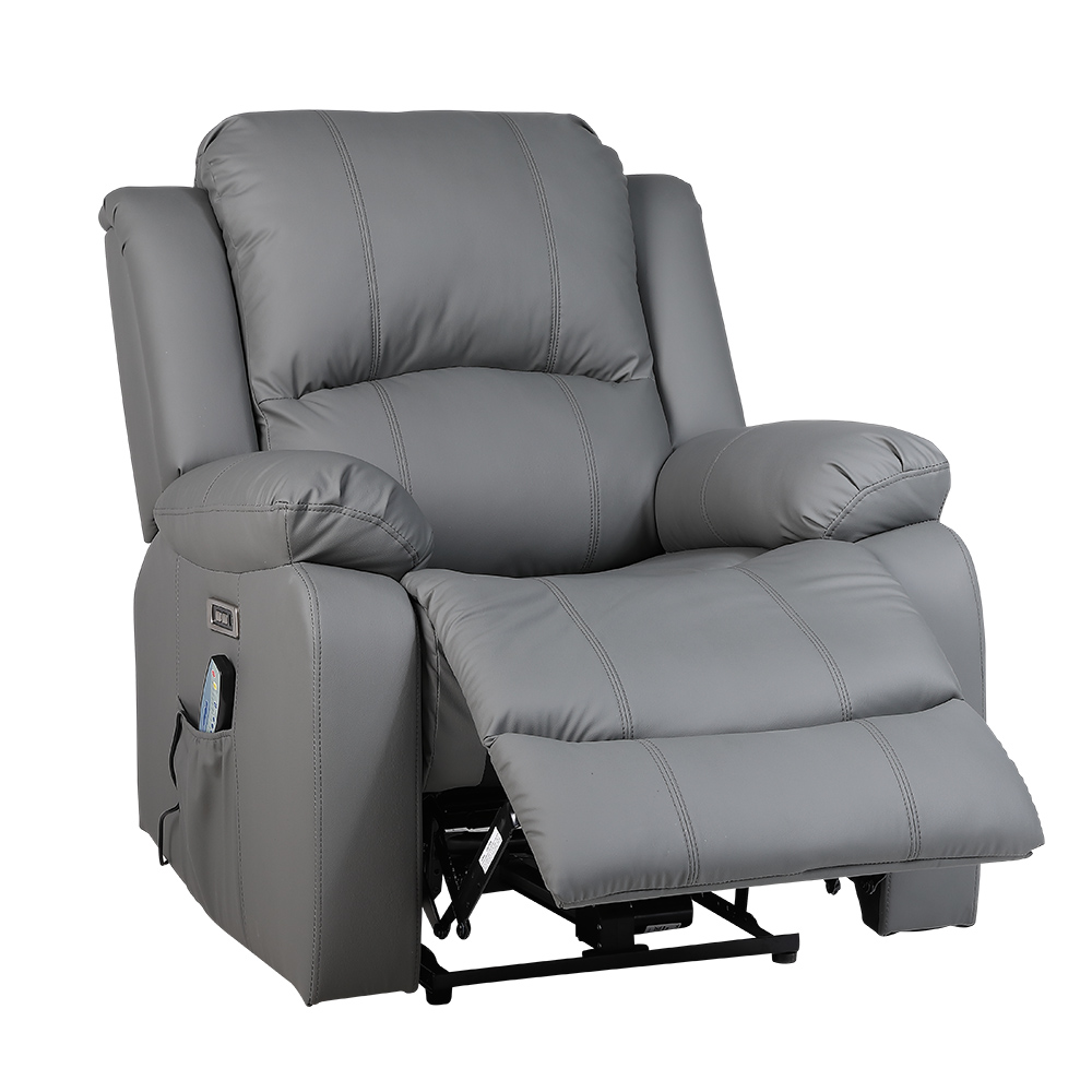 【Hampton 漢汀堡】勞倫斯電動按摩躺椅-鋼鐵灰, , large