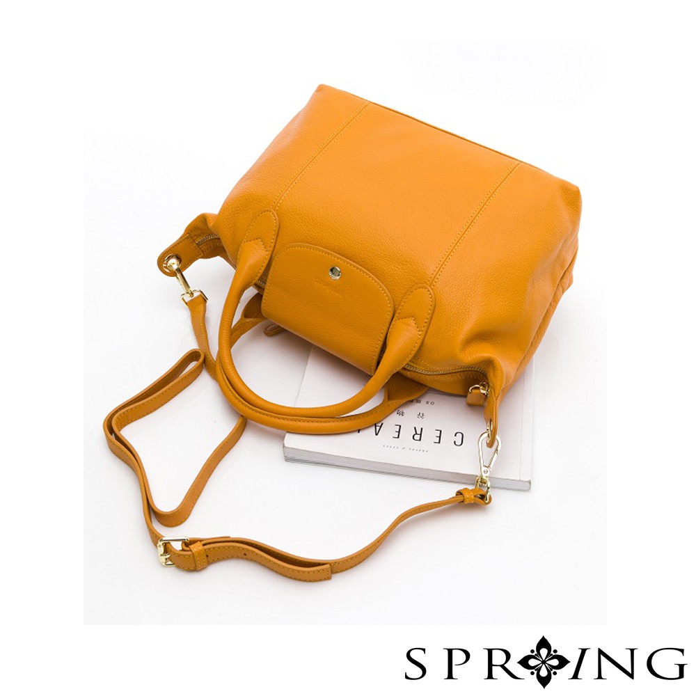 SPRING-真皮頭層牛皮波士頓3way包 牛皮斜背包 牛皮手提包 真皮托特包-多色, , large