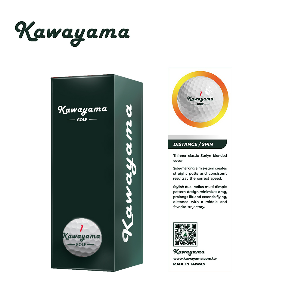 Kawayama GOLF 川山高爾夫球 (桿桿好系列) 2層球 (1打12顆), , large