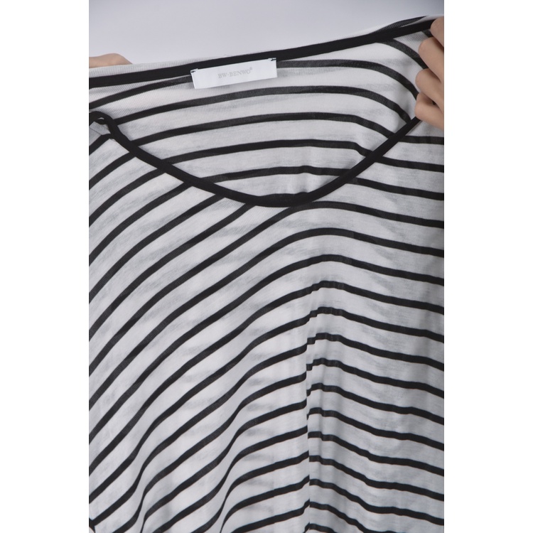 (2XL) bw benwo條紋白色長袖上衣二手衣, , large