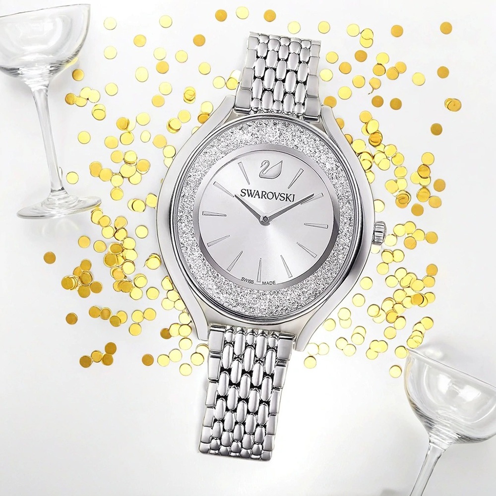 SWAROVSKI 施華洛世奇 Crystalline Aura 送禮 奢華水晶女錶 手錶-35.5mm 5519462, , large