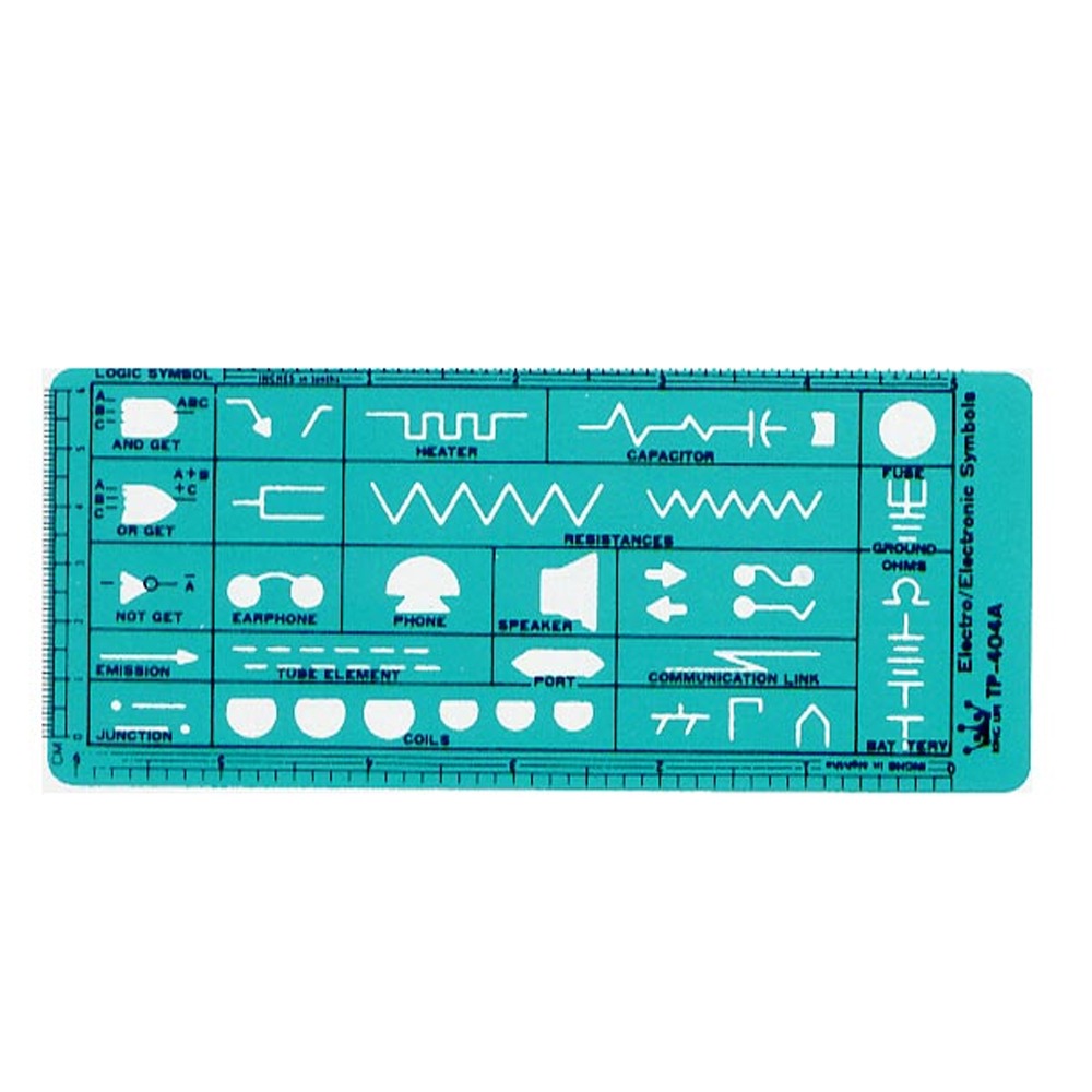 【 徠福 】電腦流程電子電工符號定規  / 片 TP-404A