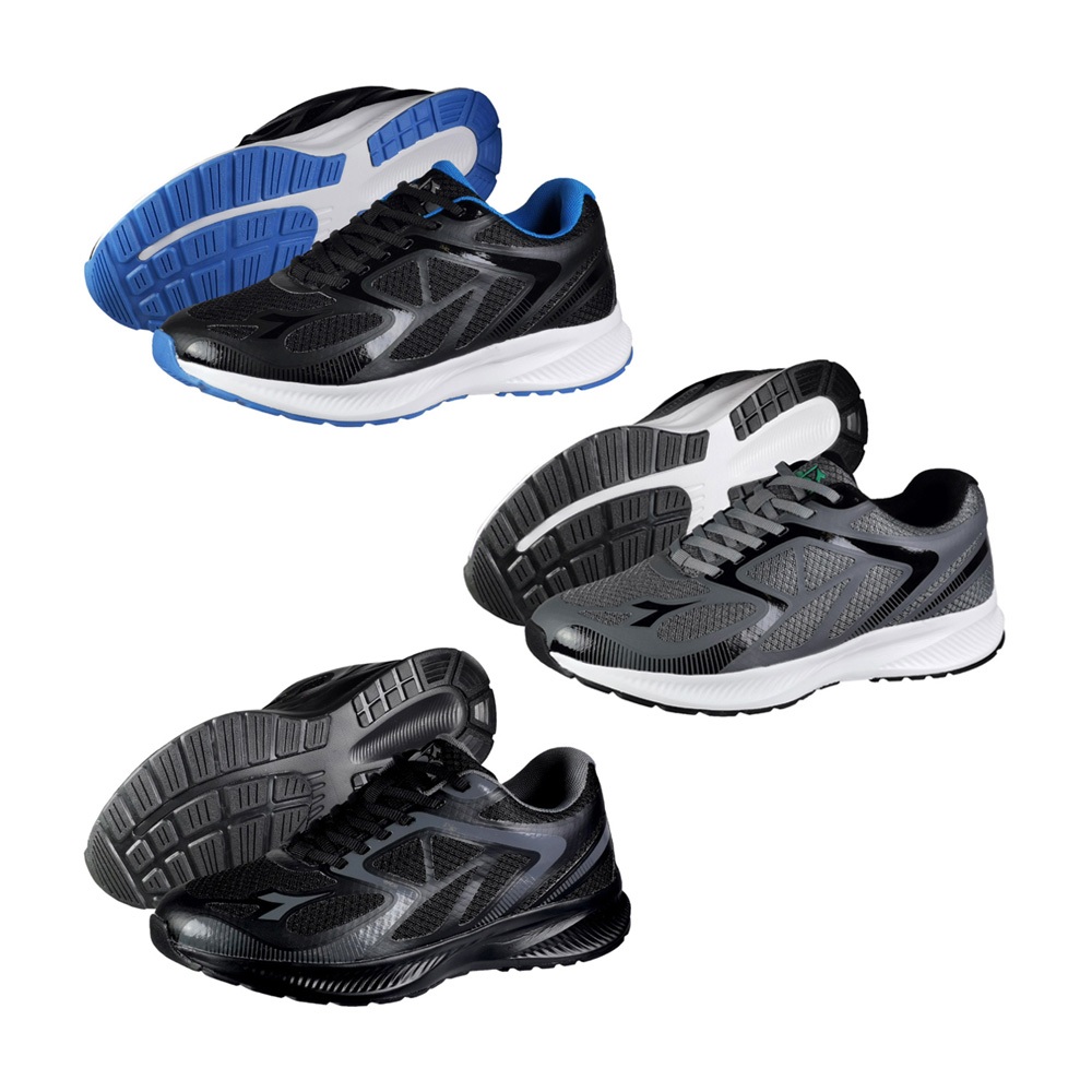 DIADORA迪亞多那 輕量專業慢跑鞋 男運動鞋 男鞋 MIT台灣製造 回彈 緩震鞋墊 康特杯 耐磨 止滑 藍 灰 黑, , large