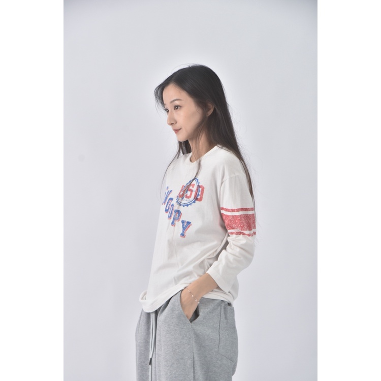 (S) uniqlo棉質純棉白色長袖上衣二手衣, , large