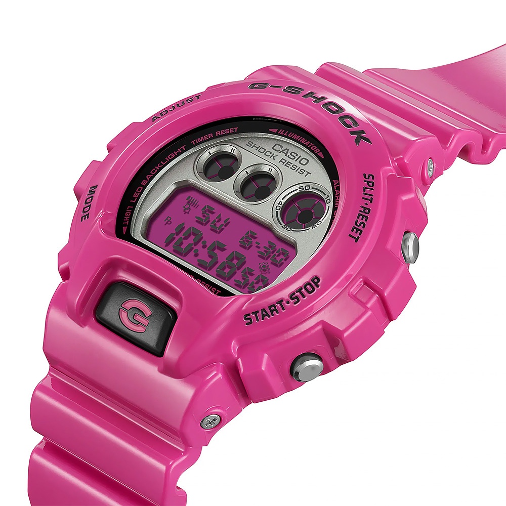 CASIO 卡西歐 G-SHOCK 復刻2000年代色彩電子錶-粉 DW-6900RCS-4, , large